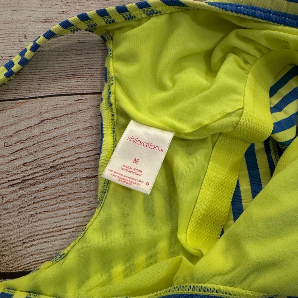 Xhillaration Neon Striped Bikini - Medium - Picture 3 of 9
